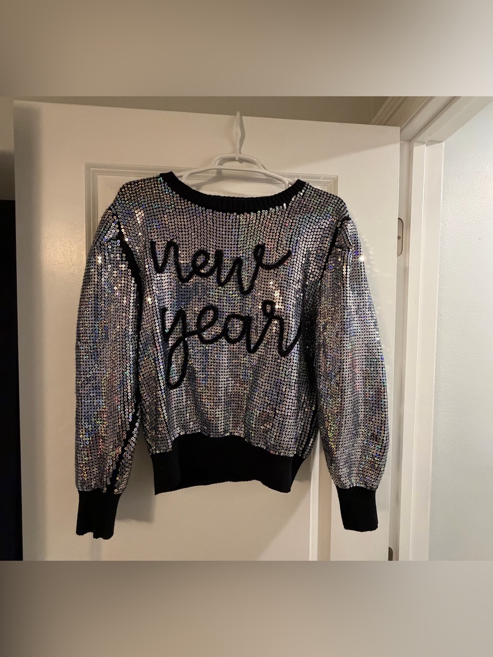 Queen of Sparkles "New Year" sweater size S. EUC